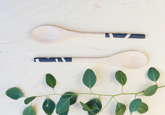 Wooden Spoon Set: Charcoal Grey