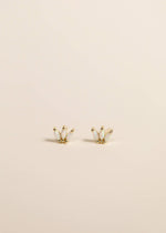 Opal Crown Stud Earrings