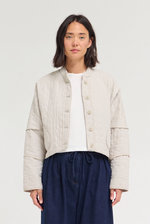 Grade & Gather - 80541 - QUILTED CROP JACKET: Black / Contemporary / M