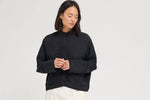 Grade & Gather - 80541 - QUILTED CROP JACKET: Black / Contemporary / M
