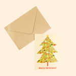 Little Black Cat Illustrated | USA Duties Paid - Merry Christmas Card | Christmas Tree | Kitsch Baubles