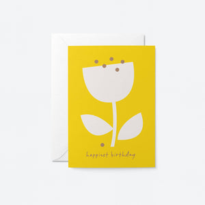 Tulip Happiest Birthday Greeting Card