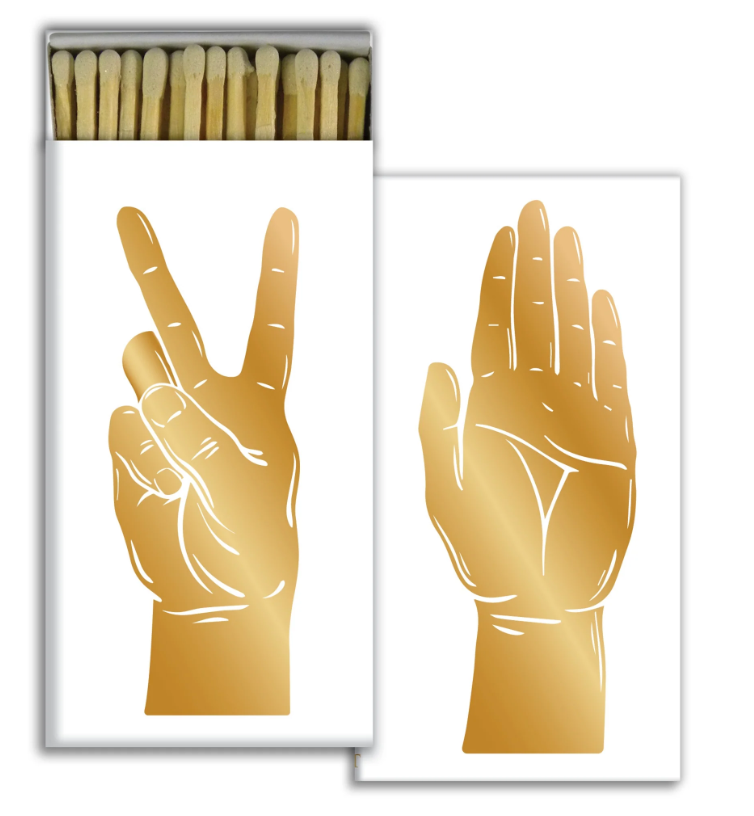 Gold Peace Sign Matches