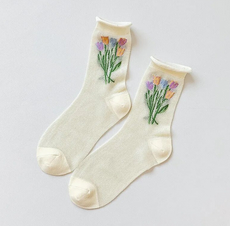 Summer Lace Tulip Socks