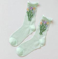 Summer Lace Tulip Socks