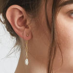 Freshwater Pearl Chain Earrings