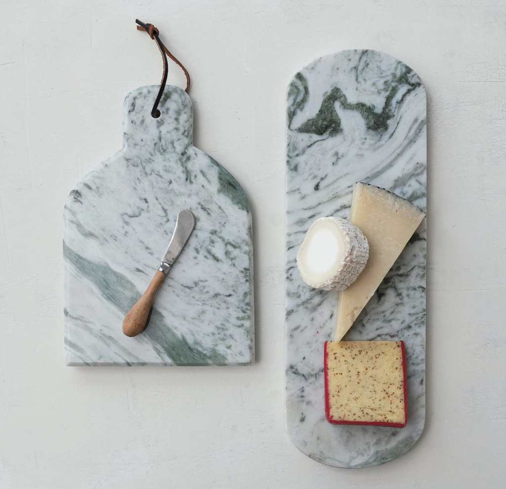 Dunn Marble Cheese Board With Knife