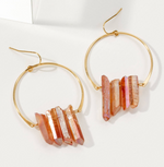 Trio Crystal Hoops