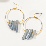 Trio Crystal Hoops