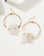 Trio Crystal Hoops