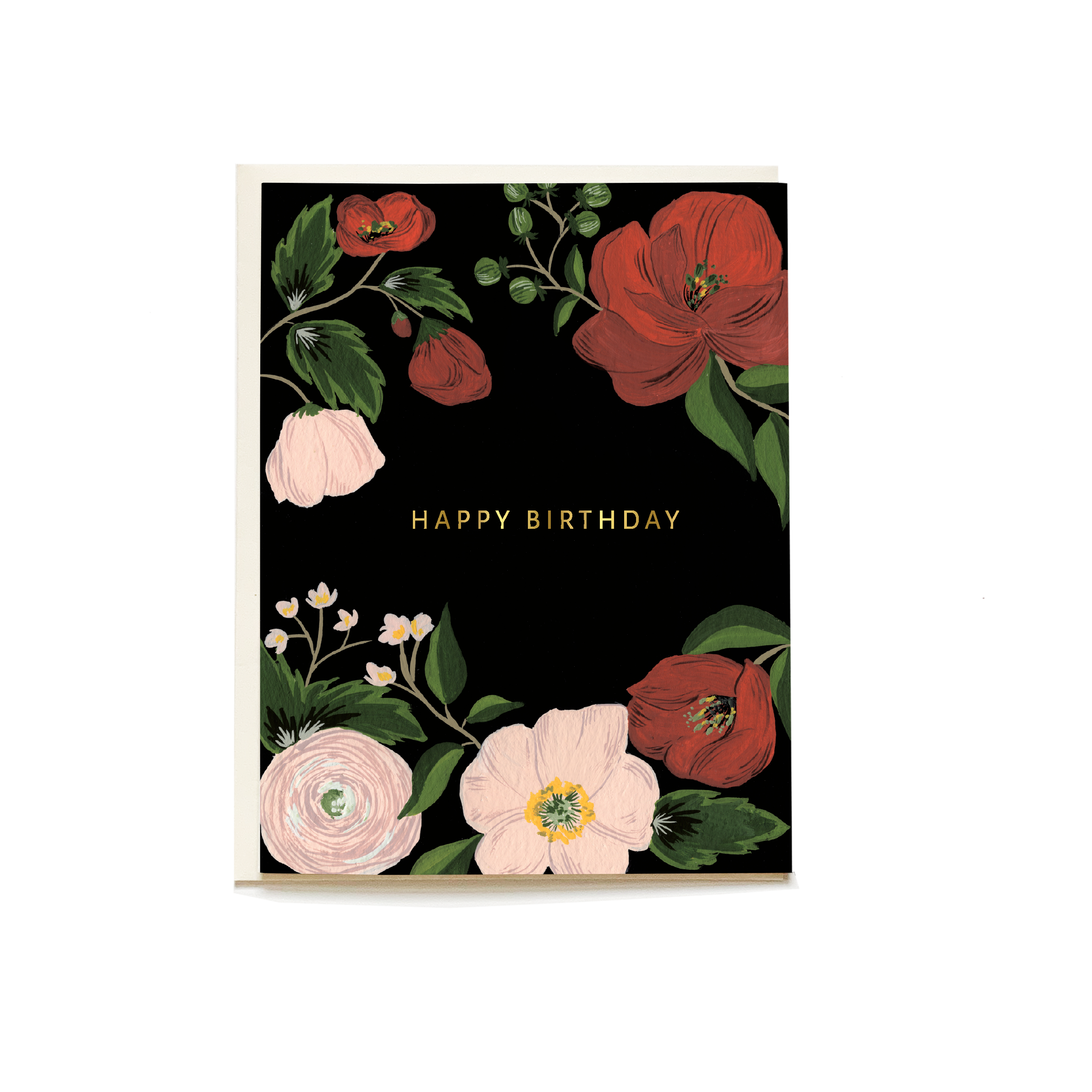 Happy Birthday Floral Greeting Card