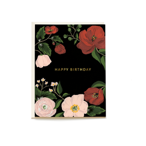 Happy Birthday Floral Greeting Card