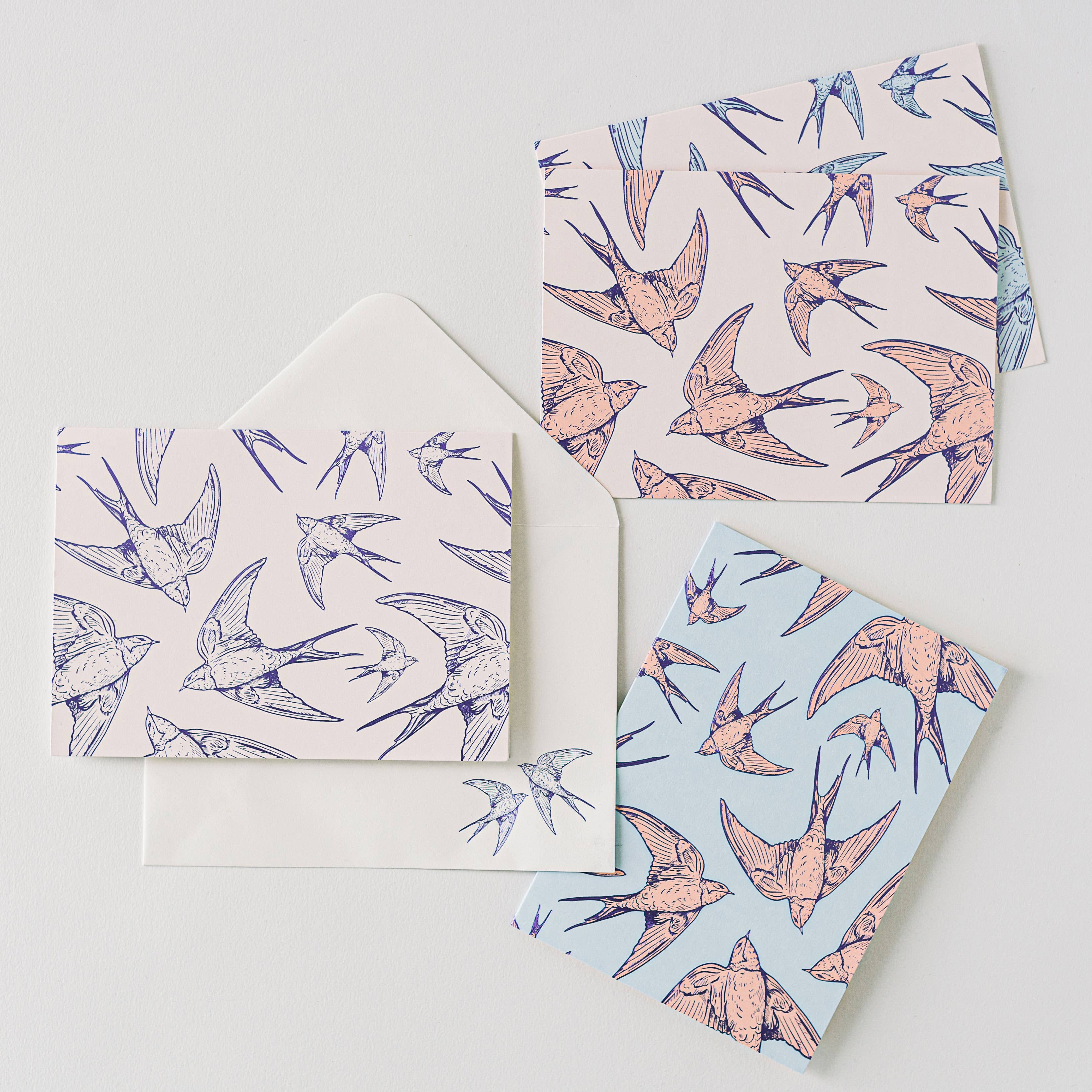 Swallows In Flight Stationery Set