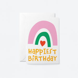 Happiest Birthday Rainbow Greeting Card