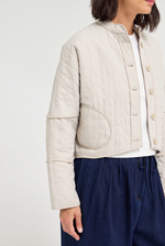 Grade & Gather - 80541 - QUILTED CROP JACKET: Black / Contemporary / M