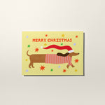 Little Black Cat Illustrated | USA Duties Paid - Sausage Dog Christmas Card | Cute Dog Holiday Card