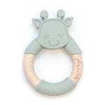 Griffin Giraffe Silicone + Wood Ring Teether