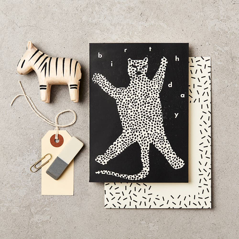 Leopard Birthday Greeting Card