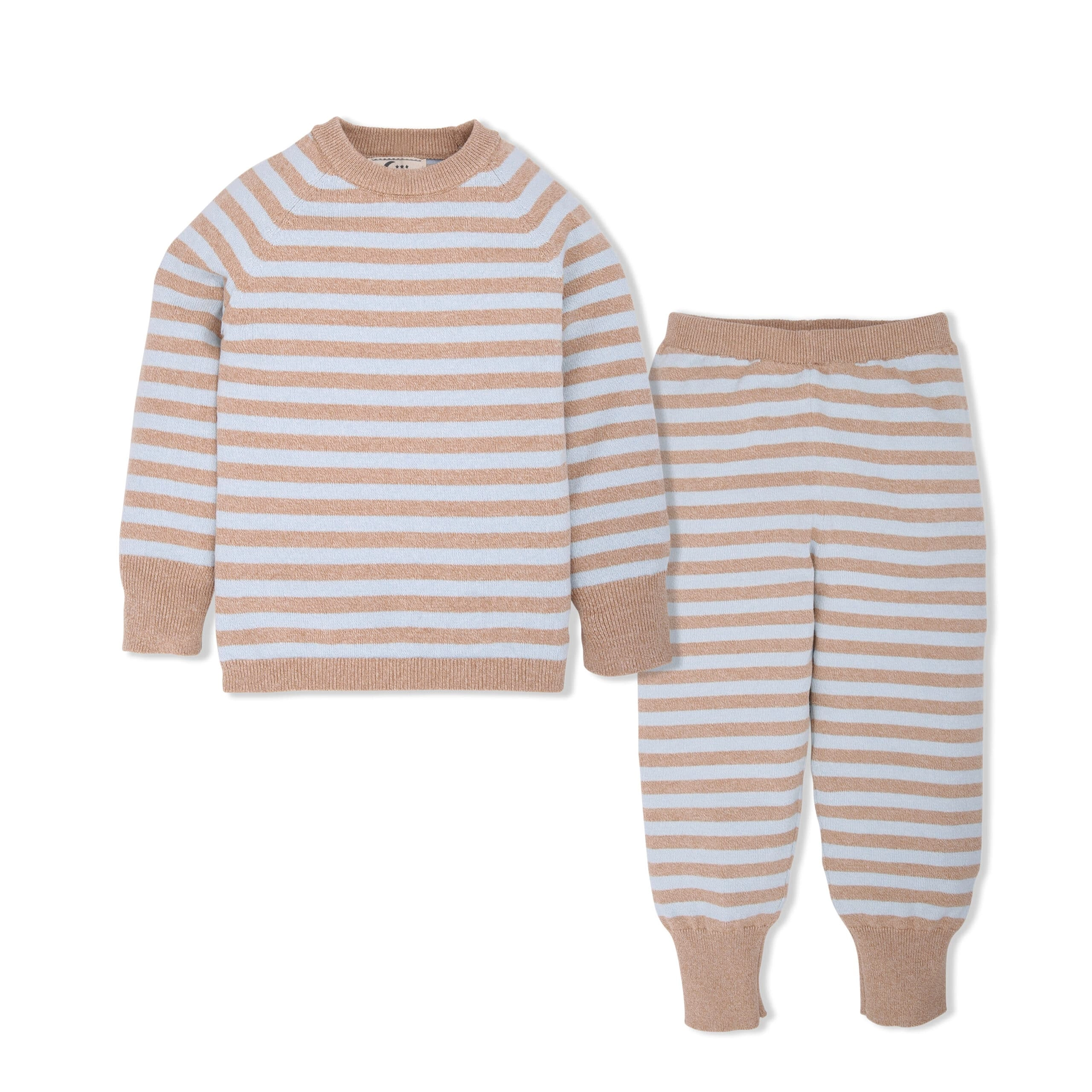 Striped Kids Knit Sweater Set