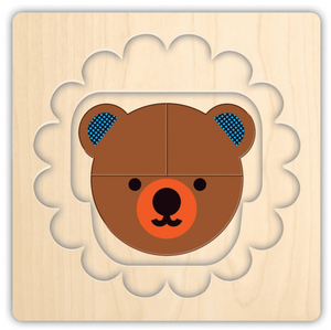 4 Layer Wood Puzzle - Animal Faces