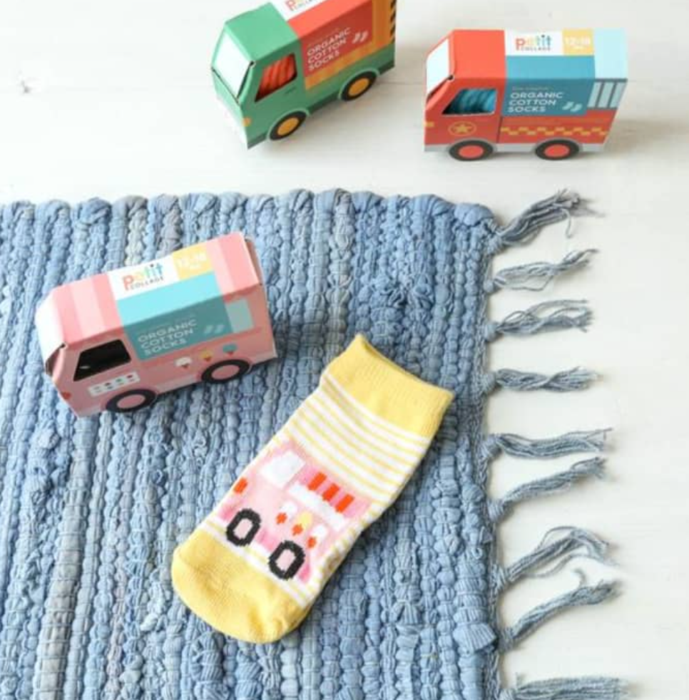 Organic Baby Truck Socks