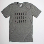 Coffee Cats Plants T-Shirt