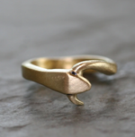 Brass Gemstone Serpent Ring