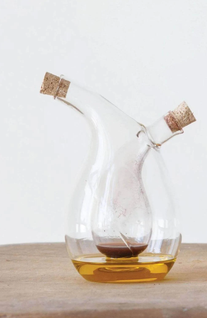 Olly Artisan Glass Oil + Vinegar Nesting Bottle Cruet