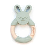Rodney Rabbit Silicone + Wood Ring Teether