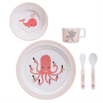 Kids Octopus 5 Piece Dish / Tableware Set