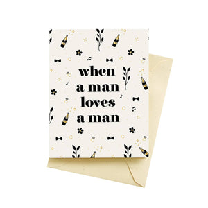 When A Man Loves A Man Wedding Card