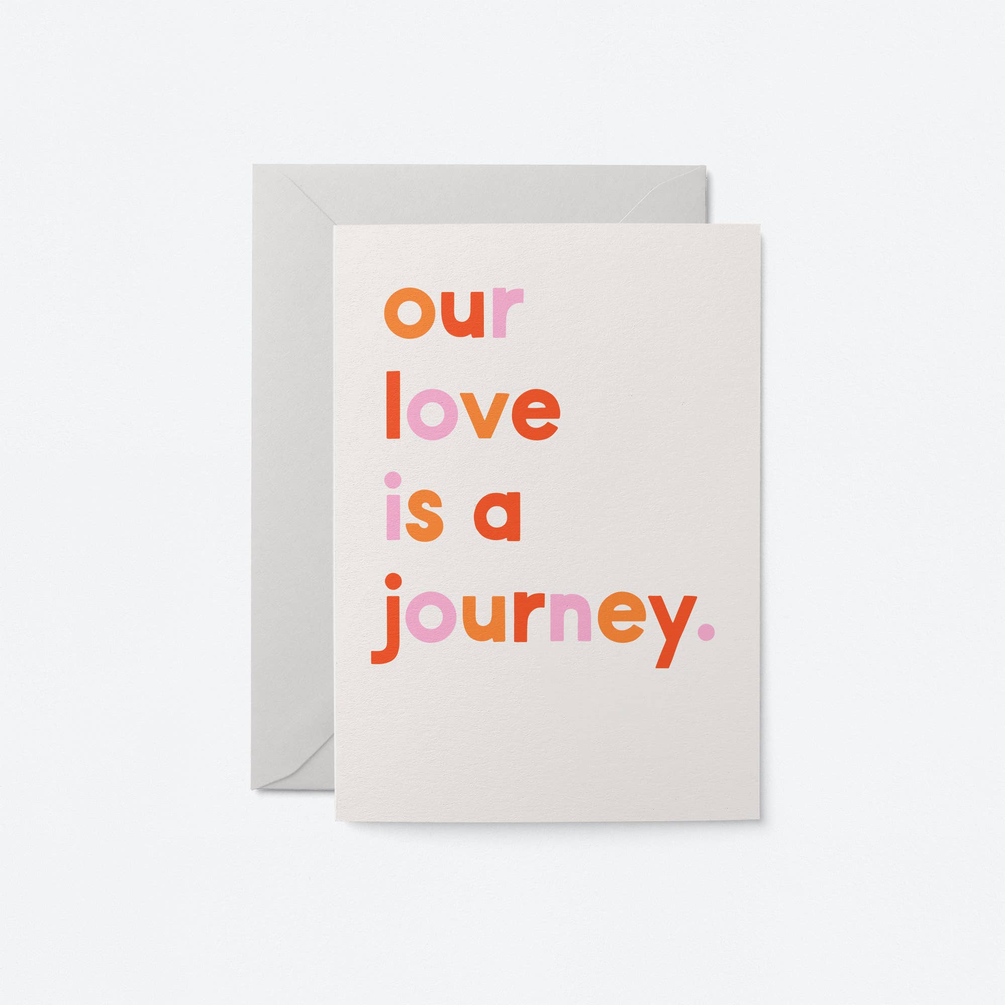 Our love is a journey card