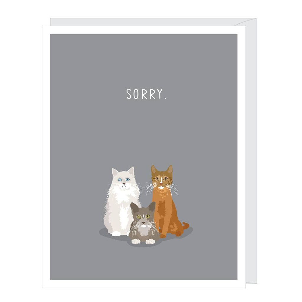 Sorry Cats Pet Sympathy Card