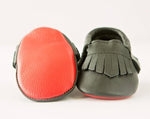 Black Leather Baby Moccasins