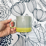 Porcelain Cup: Grey with Yellow
