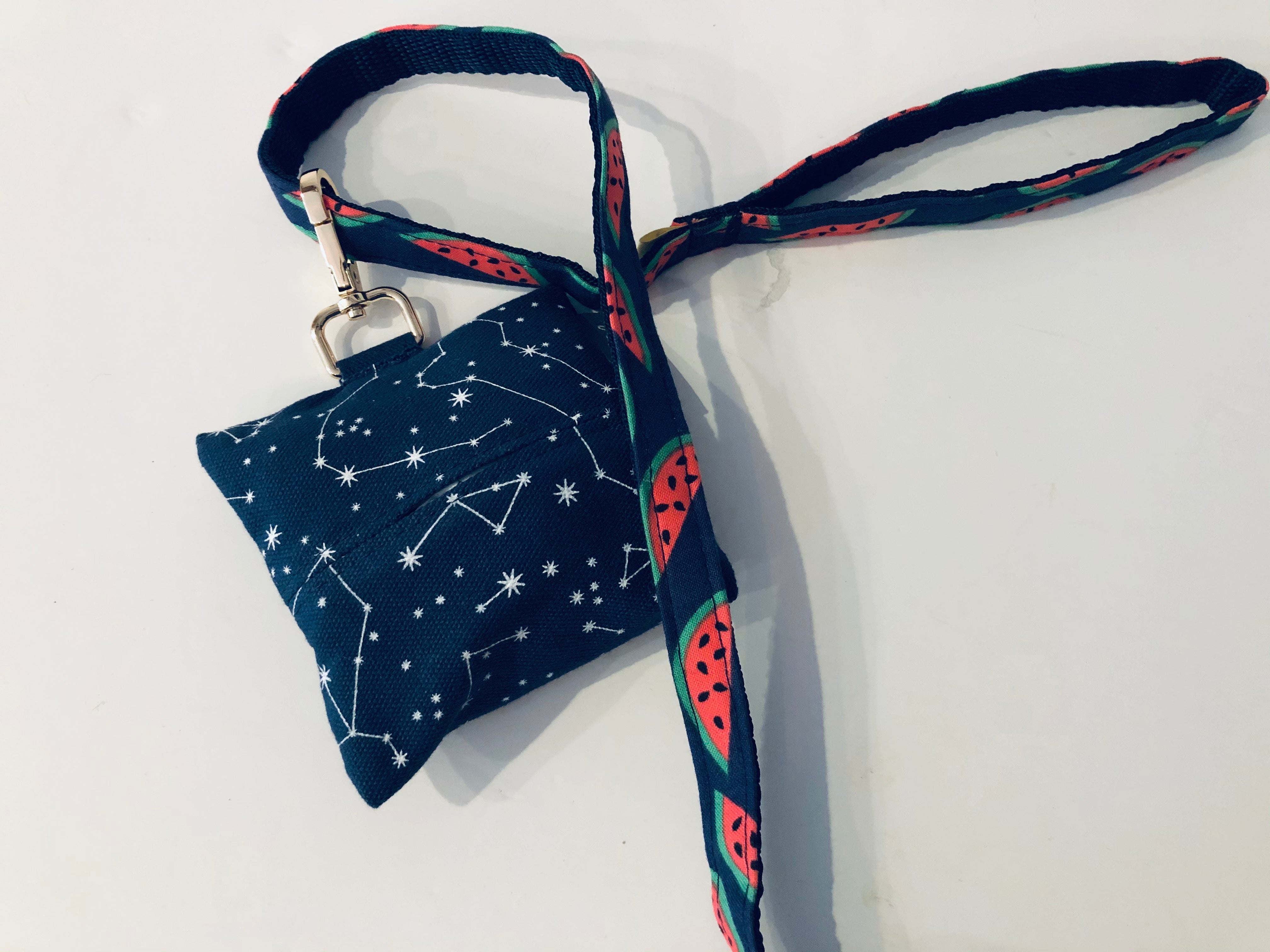 Starry Night Canvas Poop Bag / Waste Bag Holder